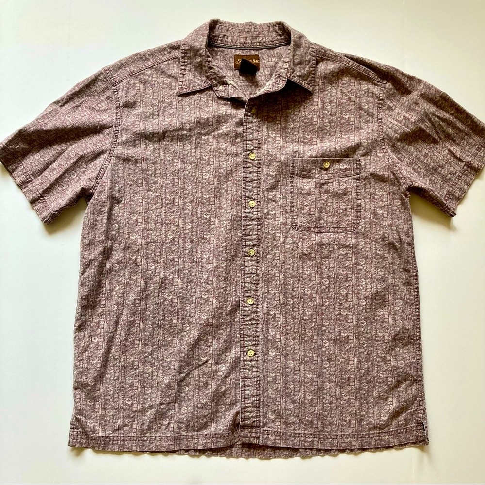 St. John’s Bay Burgundy Pattern Button Down Shirt